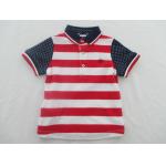Yarn Dyed Big Rapport Baby Printed T Shirts Side Slit Pique Polo Shirt for sale