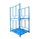 Supermarket Galvanized Stackable Metal Racks Foldable Cargo Storage Roll Container for sale