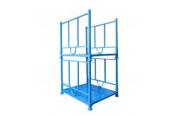 China Supermarket Galvanized Stackable Metal Racks Foldable Cargo Storage Roll Container supplier