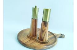 China Refillable Acacia Wooden Salt And Pepper Grinders For Herb Enthusiasts supplier