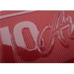 Shiny Transparent Silicon Logo Screen Printing Label In Coloful Polyester Thread Ribbon