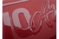 China Shiny Transparent Silicon Logo Screen Printing Label In Coloful Polyester Thread Ribbon supplier