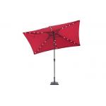 Charming Garden UV Beach Umbrella Led Lights Polyester Fabric Aluminum Shaft for sale