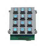 Die casting vandal proof industrial backlight dot matrix USB 12 key keypad for sale
