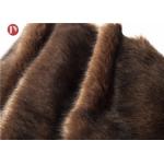 Tip Dyed Plush Faux Fur Fabric Coffee With Black Tip Tissavel 100% Polyester for sale
