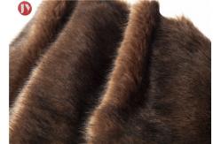 China Tip Dyed Plush Faux Fur Fabric Coffee With Black Tip Tissavel 100% Polyester supplier