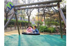 China Round Kids Playground Nest Swing Seat 100cm Black With Hanging Rope supplier