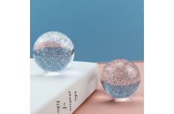 China Customized Clear Glitter Ball Shiny Arylic Ball Glitter Powder Resin ball supplier