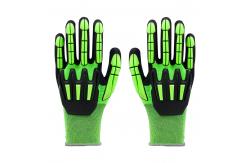 China Durable Nylon TPR Gloves Impact Resistant Knuckle Guard Gloves Enhanced Visibility supplier