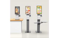 China Payment Restaurant Self Service Ordering Kiosk Sensitive QR Code Scanner Terminal Printer supplier