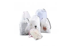 China PE EVA Frosted Poly Drawstring Bags , Waterproof Small Plastic Drawstring Bags supplier