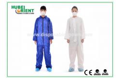 China Protective Safety Blue Disposable Coveralls for Men And Eco-Friendly Durable Use supplier