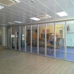 Movable Fireproof Seperation Wall / Office Tempered Glass Partition Walls for sale