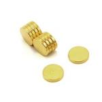 N52 NdFeB 6x0.55mm Accurate Standard  Disc magnet with Gold Coating for sale