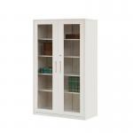 2 Glass Sliding Door Steel File Cabinet Metal Storage Cupboard