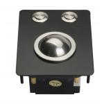 Mini Compact Industrial Black Metal Trackball with 2 Robust mouse Buttons