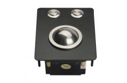 China Mini Compact Industrial Black Metal Trackball with 2 Robust mouse Buttons supplier