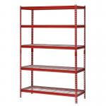 Auto Repair Shop Adjustable Rivet Boltless Shelving With Wire Mesh Decking for sale