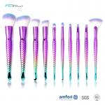 Mermaid Tail Purple Ferrule Synthetic Hair Makeup Brush for sale