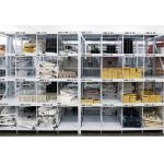 Four Tier Q235 Steel Pallet Shelving With Wire Decking For Garment for sale