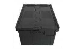 China Collapsible Plastic Folding Crate Box With Lid Space Saving Storage Solution supplier