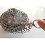 Ring Mesh Screen Type 4 Inch 304 Kitchen Stainless Steel Chain Mail Scrubber Cleaner for sale