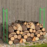 Metal Tube RANGE Logs Firewood Rack Greenhouse Logs EXTENSIBLE Green for sale