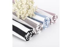 China Hygroscopic Close To Body Striped Material Fabric For T Shirt Good Gloss supplier
