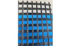 China Biaxial Woven Coated PVC Coating  Polyester Geogrid For Road Foundation supplier