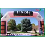 Pink Color Inflatable Finish Inflatable Arch With Logo Printing for sale