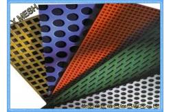 China Round Hole Perforated Metal Mesh , PVC Coated Perforated Aluminum Sheet Metal supplier