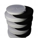 Black Polyester Knitted Elastic Tape 2.5cm Wide Knit Elastic For Garments