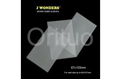 China Matte 67x103mm 7 Wonders Clear Card Sleeves Easy Shuffling Non Glare supplier