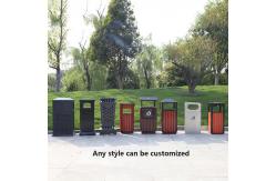 China Plastic Wood Recycling Waste Bin Classification Customized Trash Can supplier