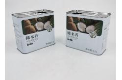 China Custom 1.5L Tinplate Coconut Oil Can 1.5KG Rectangular Food Oil Container supplier