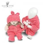 OEM ODM Customized Plush Baby Toy PP Cotton Stuffed Animal Toys Red Baby Rob Clothes for sale