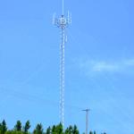 45m Galvanized Steel Guyed Lattice Tower With Bolting Assembly For Cellular Station for sale