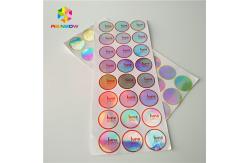 China Adhesive Shrink Sleeve Printing Custom Reflection Rainbow Holographic Stickers Label supplier