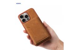 China Customizable Leather Phone Case Magnetic Shockproof For IPhone And Samsung supplier