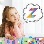 Children'S Early Education Puzzle Geometric Shape Magic Triangle Tangram for sale