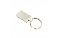 China Individual Polybag Package for Durable Metal Keychain Holder with Siliver Finish supplier
