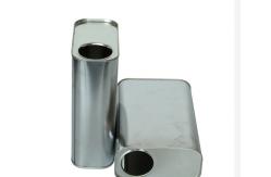 China 1L Engine Oil Tin Can White Plastic Cap Rectangular Tin Containers supplier
