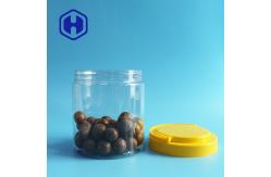 China 120mm Round PET Straight Sided Plastic Jar With Lid Handle Food Packing supplier