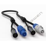 XLR Female and Male Powercon Combination Cable Power and 3pin DMX SJT Signal Cable  2in1  in and Out  Power Hybrid Cable for sale
