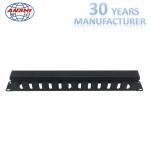 Black Horizontal Cable Management 1u Rack Mount 19 Inch With 12 Ports for sale