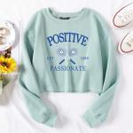 Plus Size Oversized Sweatshirt Polyester Crew Neck Lined Design