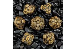 China Gear Metal Dice Set DND Dungeons And Dragons TRPG Polyhedral Dice D6 Table supplier