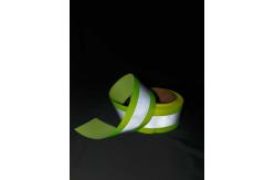 China Green Reflective Elastic Tape For Clothing Webbing Strap For Safety 5cmx50m supplier