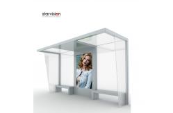 China Antirust Powder Coating Metal Smart Bus Shelter With Static Poster supplier