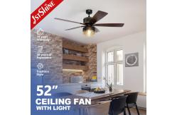 China MDF Blades 52 Inches Remote Control Ceiling Fan With Farmhouse Style supplier